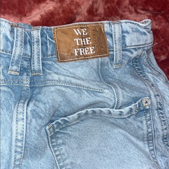 We The Free Sky Blue Barrel leg Denim Jeans - Picture 6 of 8